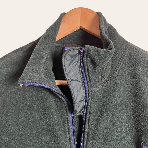 Patagonia Synchilla Men’s Fleece Dark Green Zip Up Jacket Size Small - Picture 3 of 7